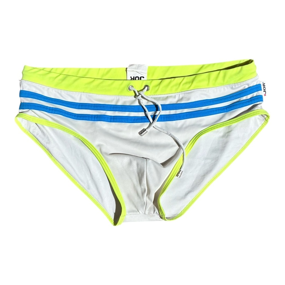 JOR White and Blue Swim Briefs